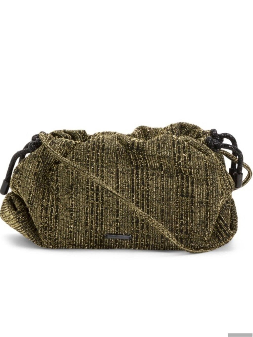 Rebecca Minkoff tied up clutch with shoulder strap And Dust Bag